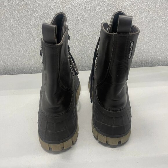NEW STUTTERHEIM Patrol Duck Combat Boots Brown Leather Size 7.5 - Picture 3 of 9